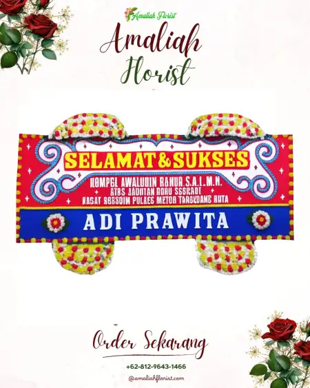 Papan Bunga Ucapan Selamat pasteur